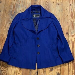 Guess Women's Royal Blue Peacoat